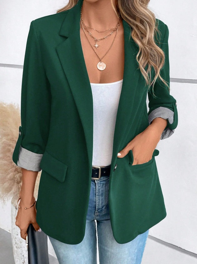 Verity Morris | Slim-Fit Cropped Work Jacket with Roll-Up Sleeves