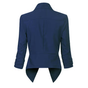 Millicent Scott | Open-Front Draped Blazer