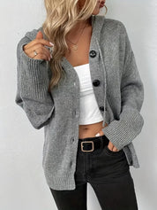 Morag Buchanan | Hooded Ribbed Knit Cardigan