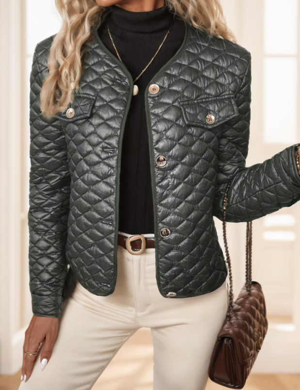 Maeve Jones | Diamond-Quilted Short Padded Coat