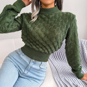 Lydia Thomas | Cropped Textured Knit Sweater