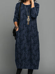 Beatrice Fenchurch | Robe midi imprimée à manches longues