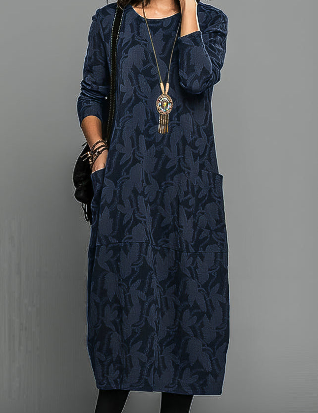 Beatrice Fenchurch | Long Sleeve Printed Midi Dress