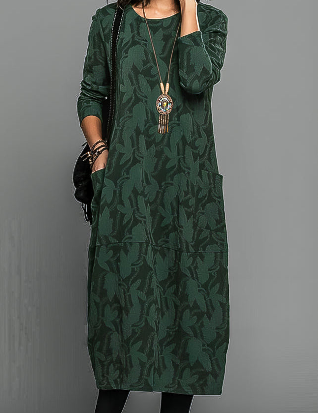 Beatrice Fenchurch | Long Sleeve Printed Midi Dress