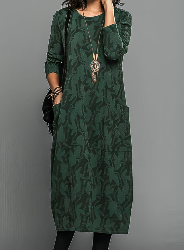 Beatrice Fenchurch | Robe midi imprimée à manches longues