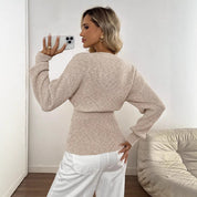 Poppy Hughes | V-Neck Button-Up Knit Cardigan