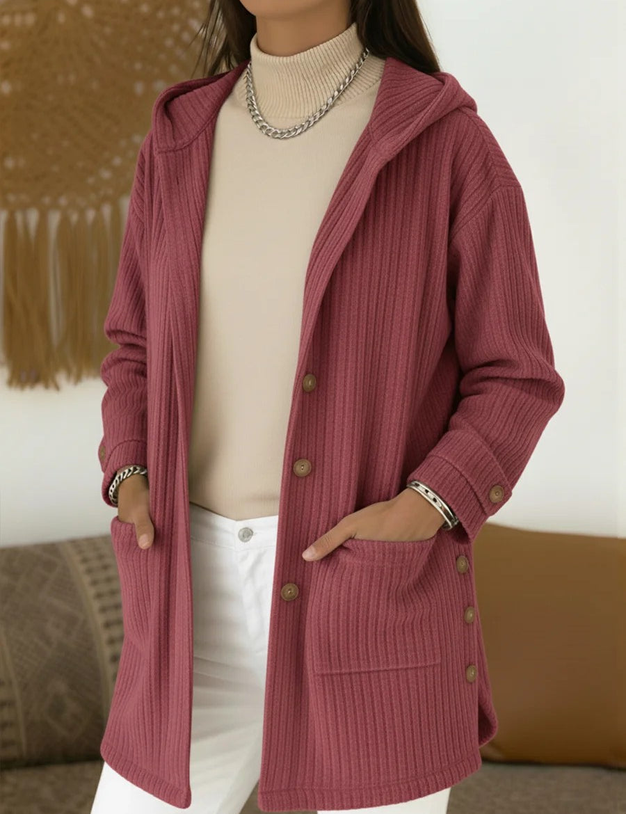 Arabella Hughes | Hooded Corduroy Longline Jacket