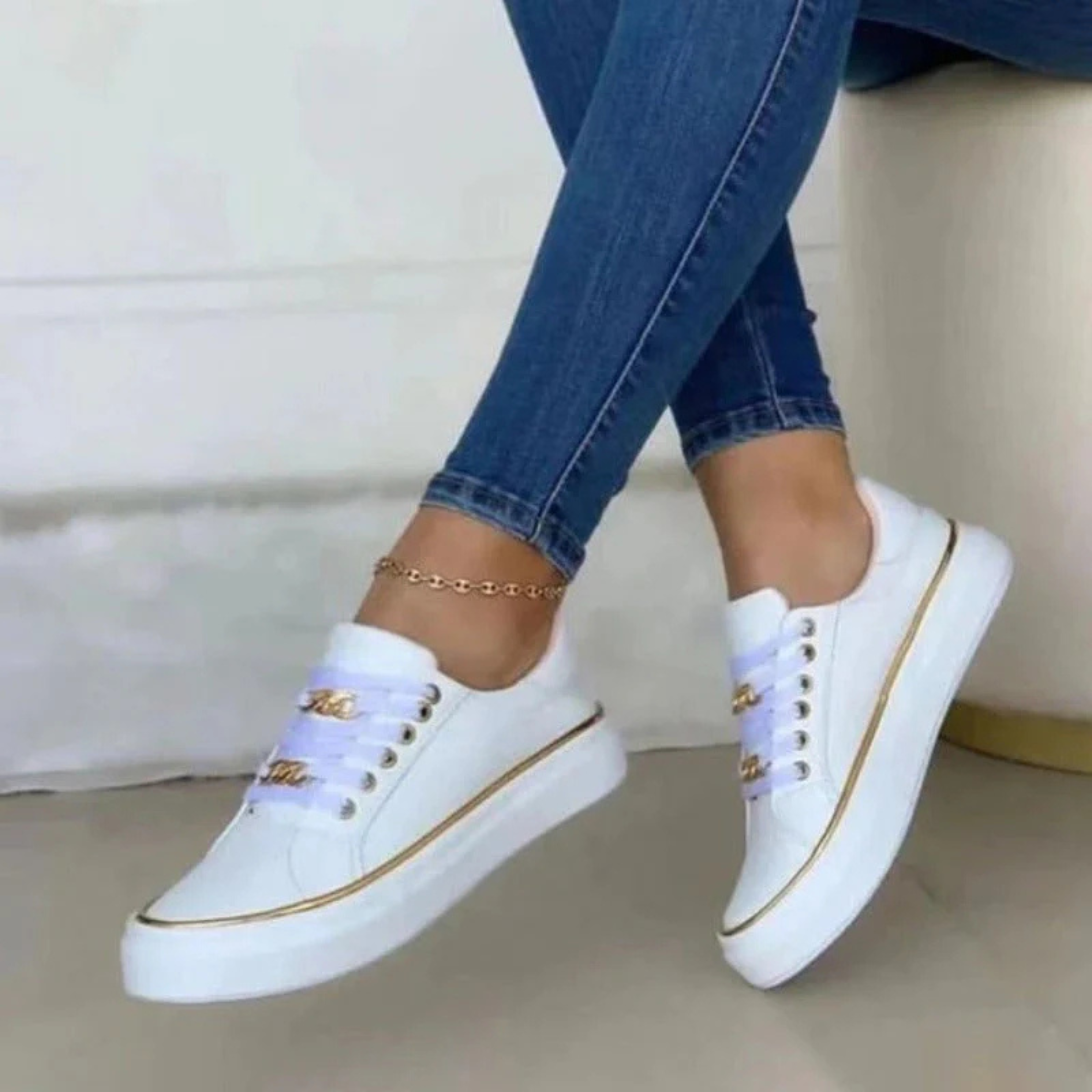 Sienna Bellini | Baskets compensées décontractées de luxe