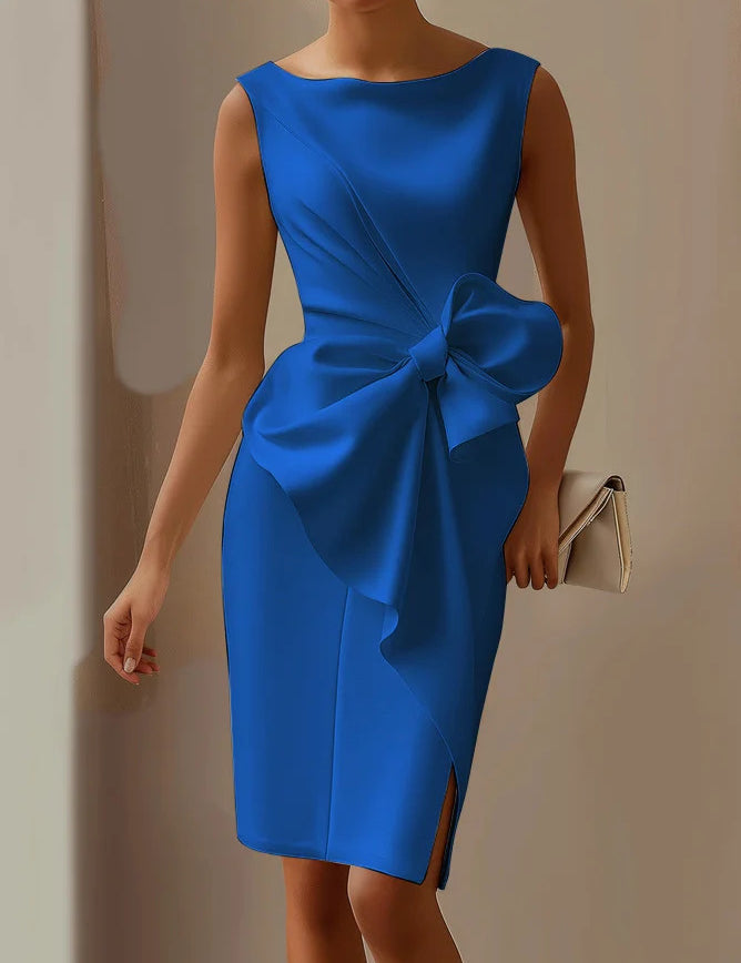 Isabella Whitmore | Elegant Bow Midi Dress For Women