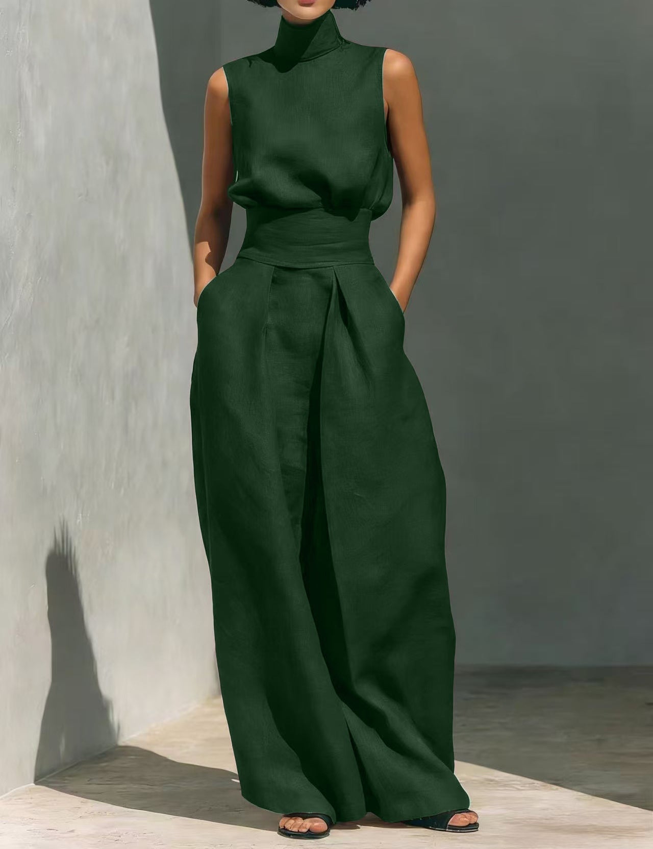 Genevieve Laurent | Linen Two Piece Set For Women