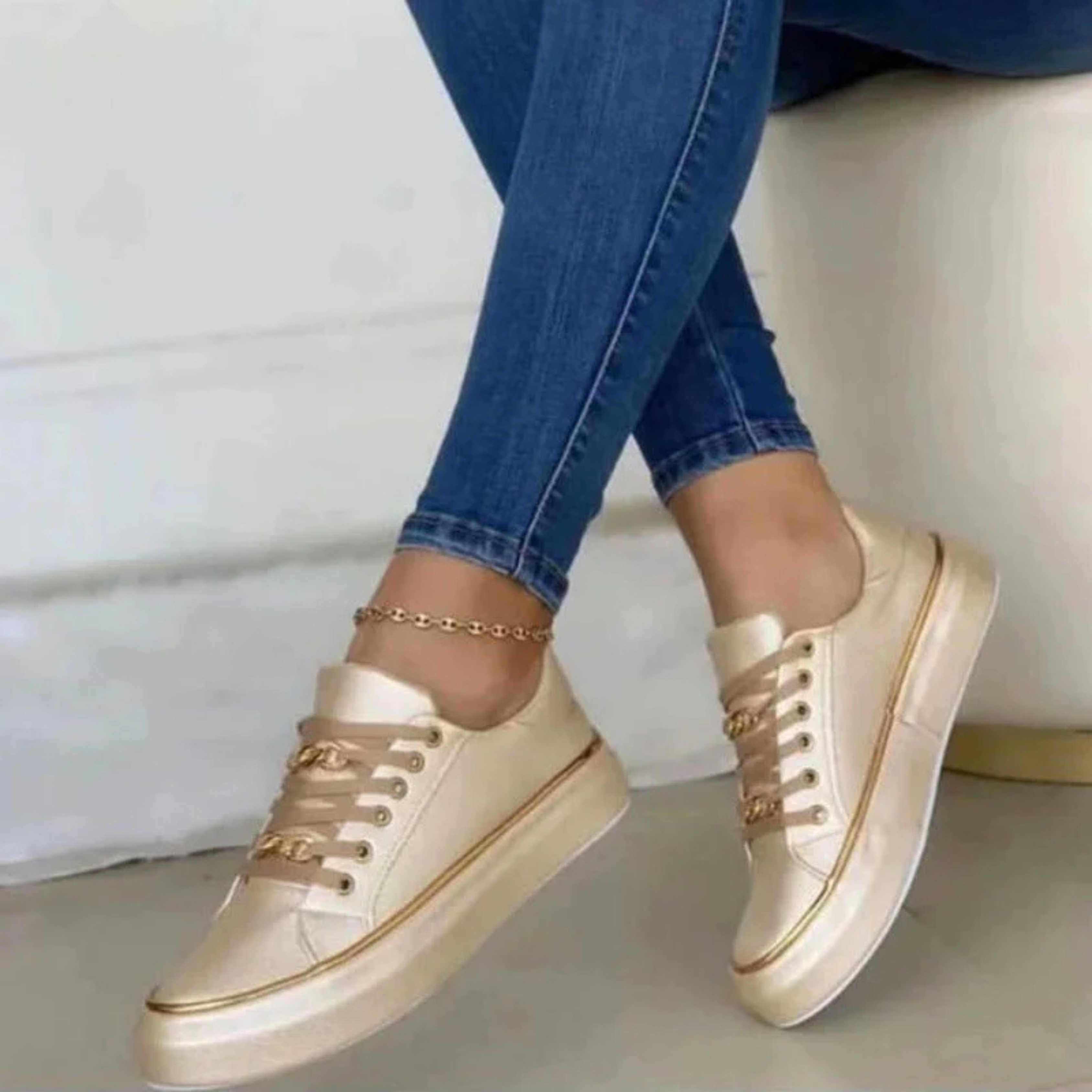Sienna Bellini | Baskets compensées décontractées de luxe
