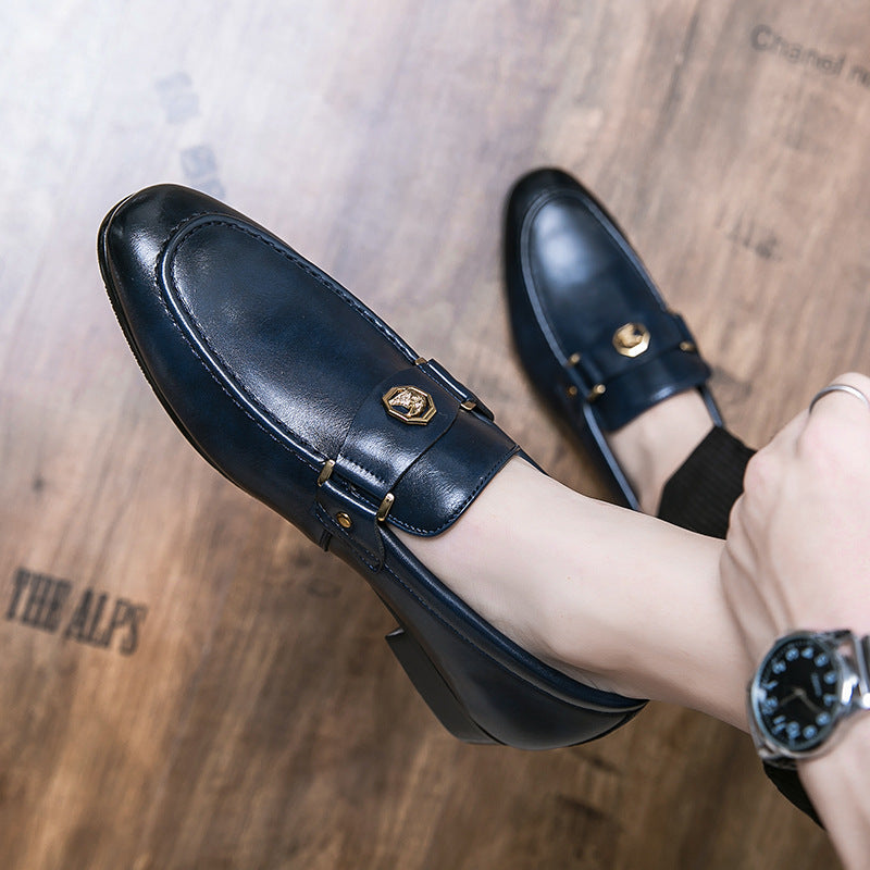 Desmond Baker | Metal-Buckle Leather Loafers For Men