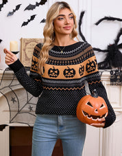 Trick & Treat | Pumpkin Halloween Sweater For Women