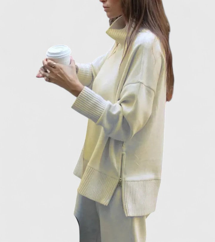 Ottilie Sandford | Knit Turtleneck Two-Piece Lounge Set