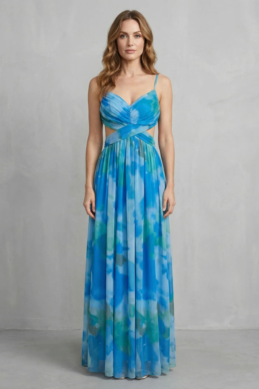 Flora Bennett | Watercolour Print Sleeveless Maxi Dress
