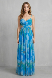 Flora Bennett | Watercolour Print Sleeveless Maxi Dress