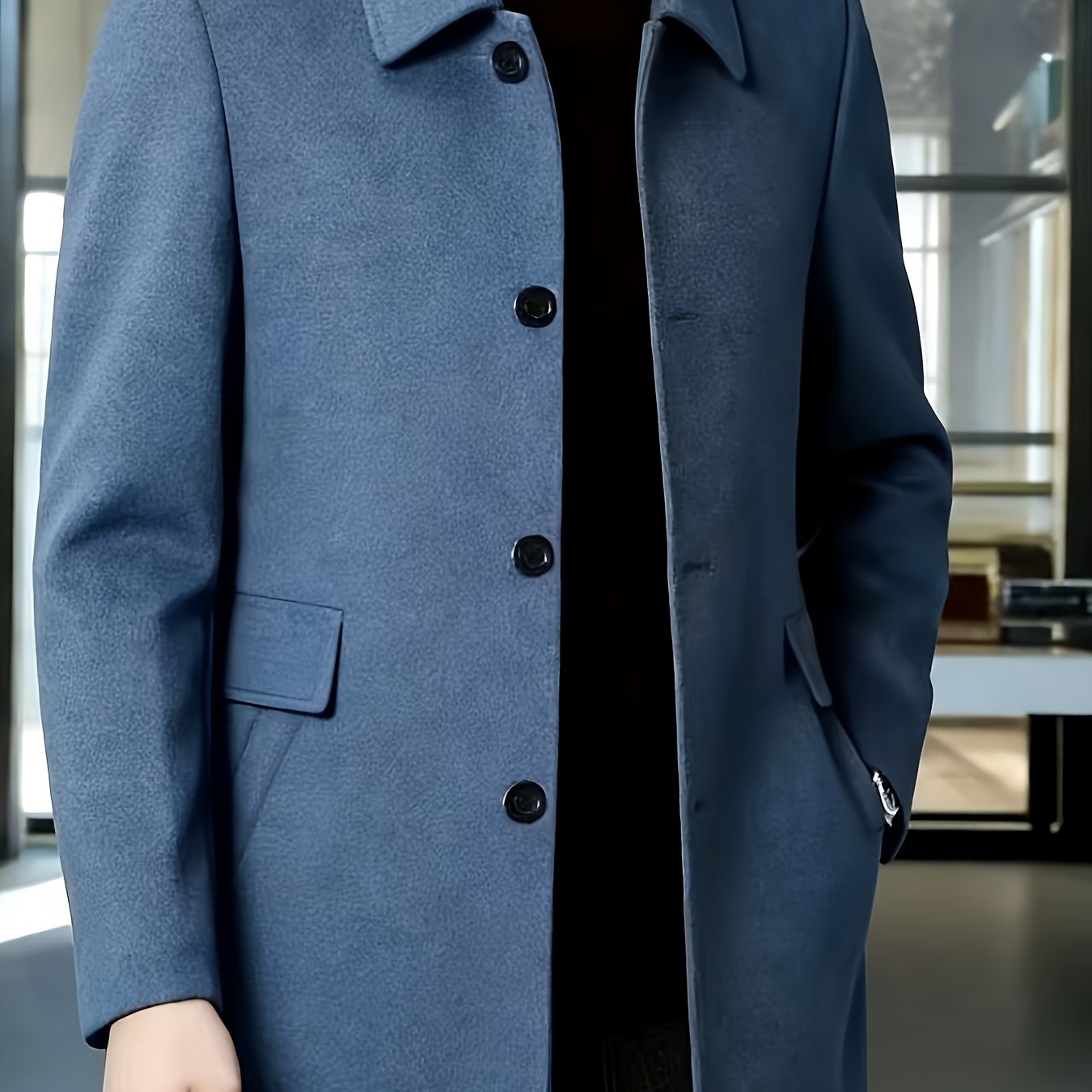 Millicent Shaw | Manteau en mélange de laine à boutonnage simple gris