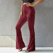 Phoebe Baker | Pantalon évasé côtelé en velours à taille haute