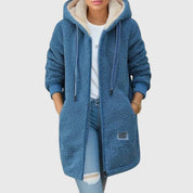 Lydia Clarke | Fleece Hooded Jacket With Drawstring Hood