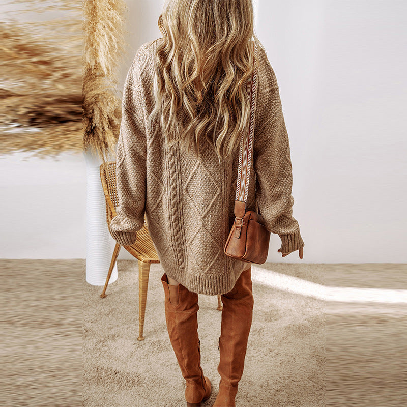 Olivia Walker | Cable Knit Sweater Dress