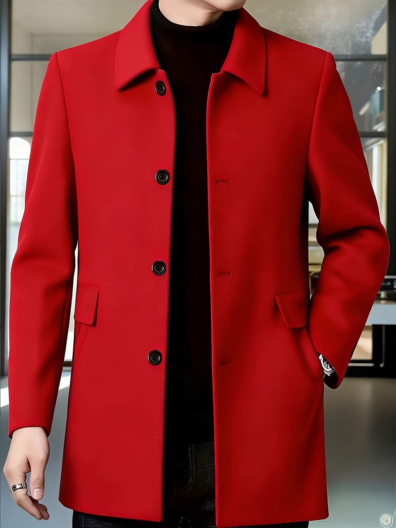 Millicent Shaw | Manteau en mélange de laine à boutonnage simple gris