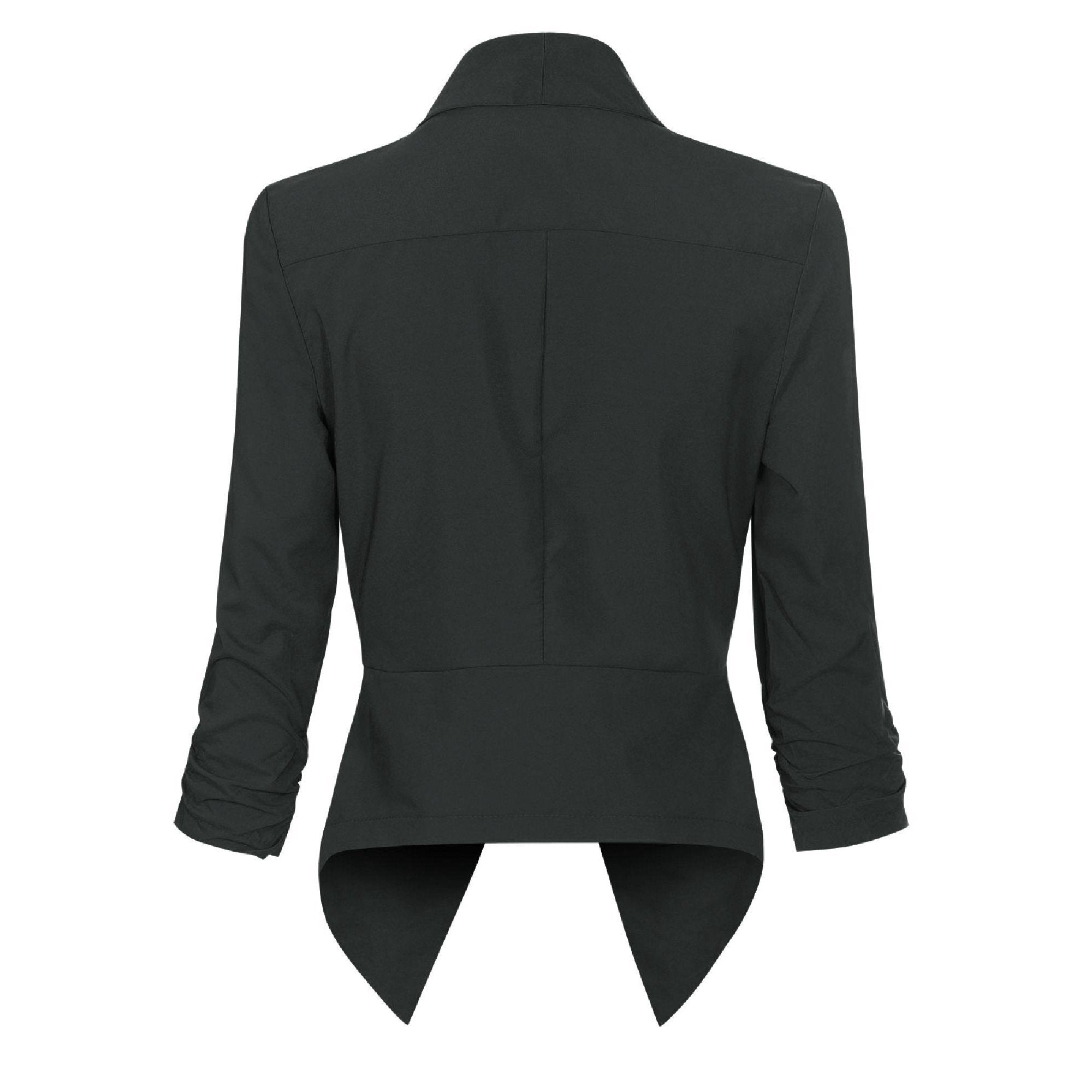 Millicent Scott | Open-Front Draped Blazer