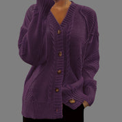 Harriet Wilson | Pink Cable-Knit Button Cardigan
