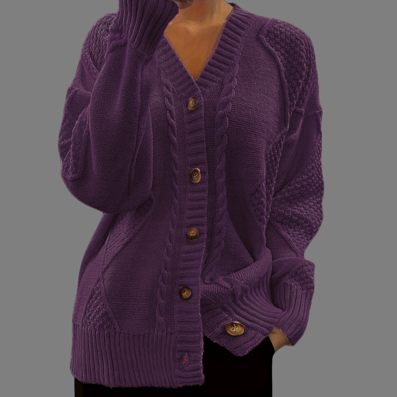 Harriet Wilson | Pink Cable-Knit Button Cardigan