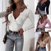 Araminta Fenwick | Ribbed Knit Zip-Front Top
