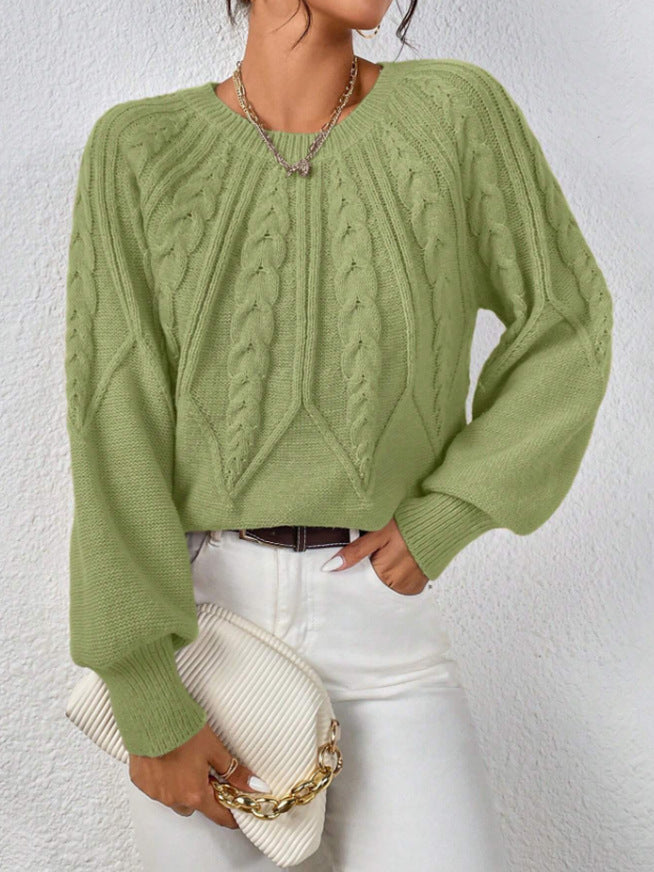 Clara Bennett | Cable Knit Crew Neck Sweater