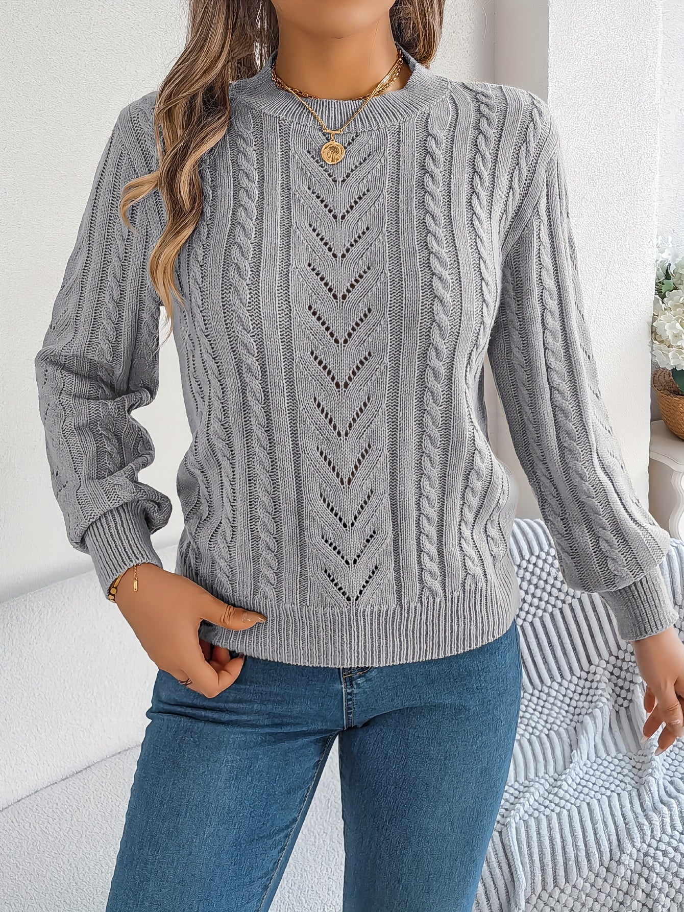Alice Hughes | Pull texturé en maille torsadée