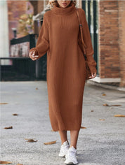 Victoria Griffiths | Turtleneck Knitted Maxi Dress