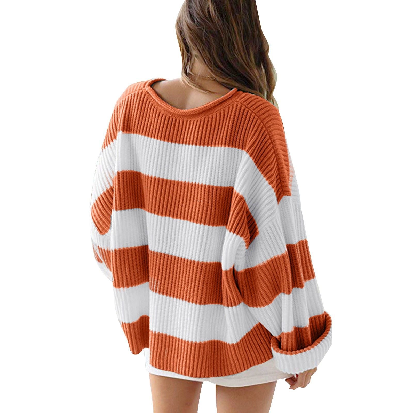 Isobel Kerr | Striped Oversized Batwing Sleeve Jumper