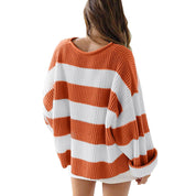 Isobel Kerr | Striped Oversized Batwing Sleeve Jumper