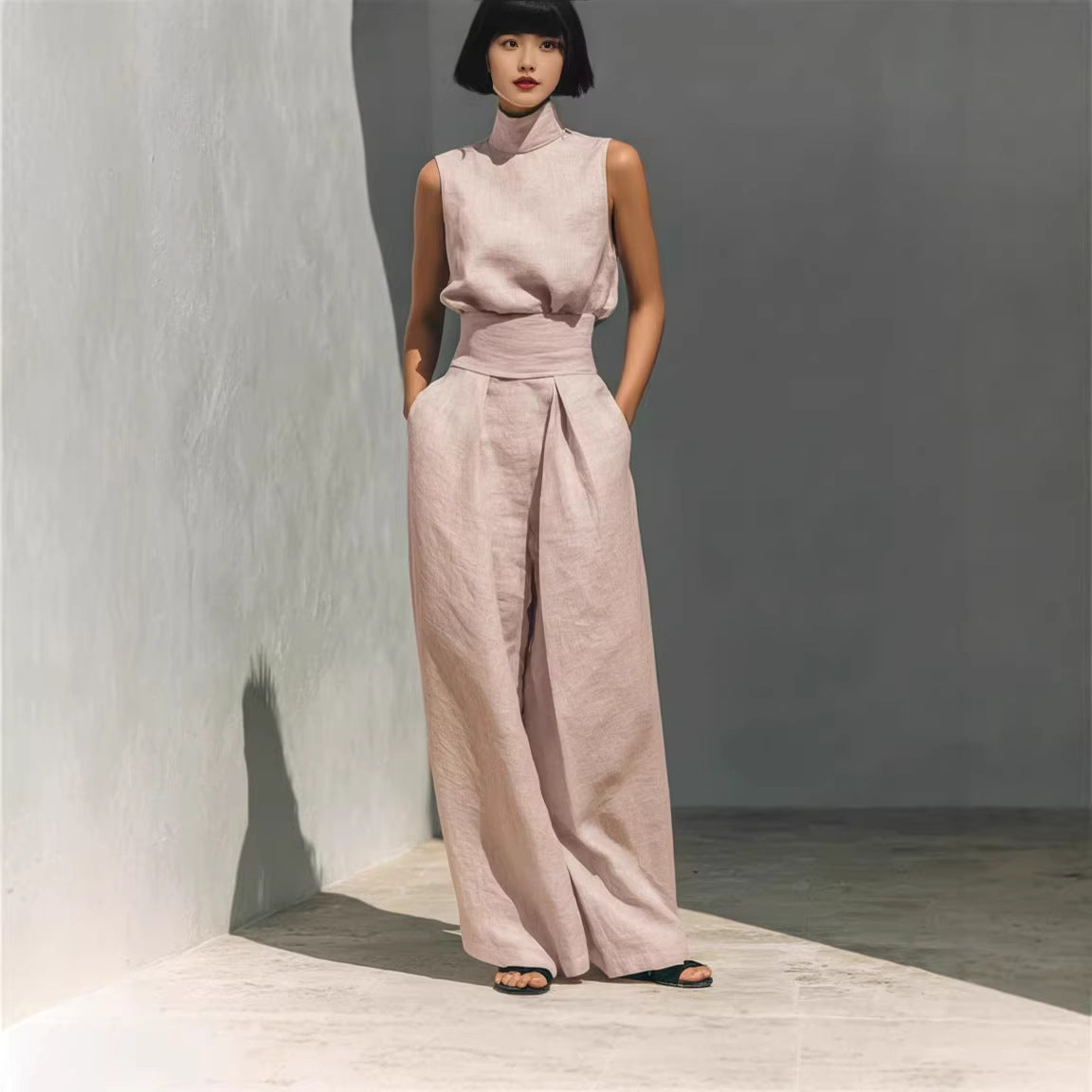 Genevieve Laurent | Linen Two Piece Set For Women