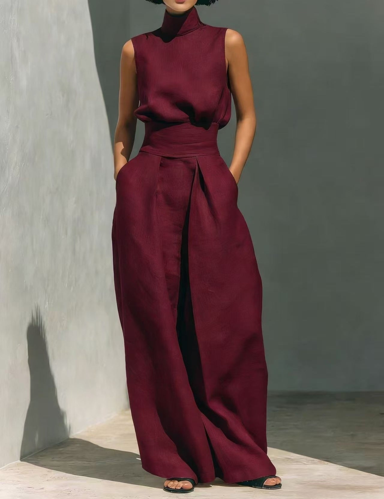 Genevieve Laurent | Linen Two Piece Set For Women