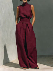 Genevieve Laurent | Linen Two Piece Set For Women