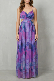 Flora Bennett | Watercolour Print Sleeveless Maxi Dress
