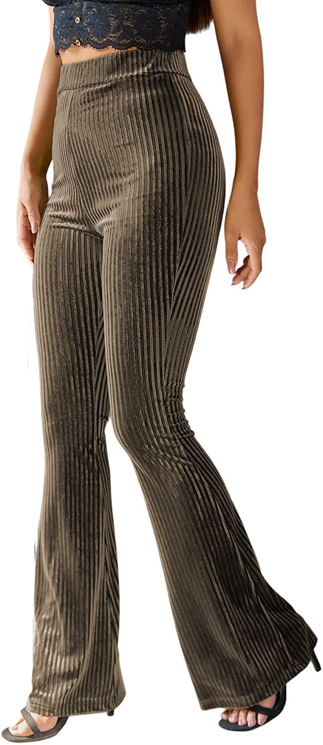 Phoebe Baker | Pantalon évasé côtelé en velours à taille haute