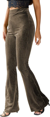 Phoebe Baker | Pantalon évasé côtelé en velours à taille haute