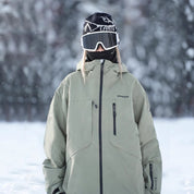 Freya Thompson | Waterproof Hooded Ski Jacket in Sage Green