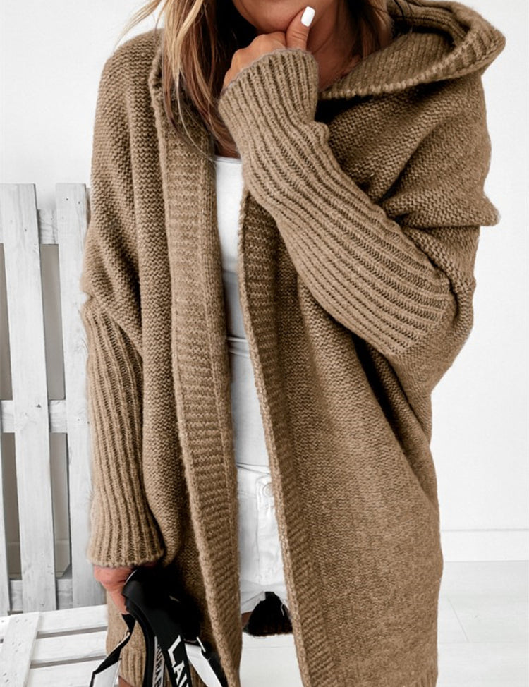 Isla Turner | Oversized Hooded Knit Cardigan