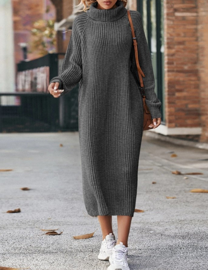 Victoria Griffiths | Turtleneck Knitted Maxi Dress