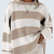 Isobel Kerr | Striped Oversized Batwing Sleeve Jumper