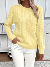Louisa Bramley | Cable-Knit Round Neck Sweater