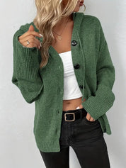 Morag Buchanan | Hooded Ribbed Knit Cardigan