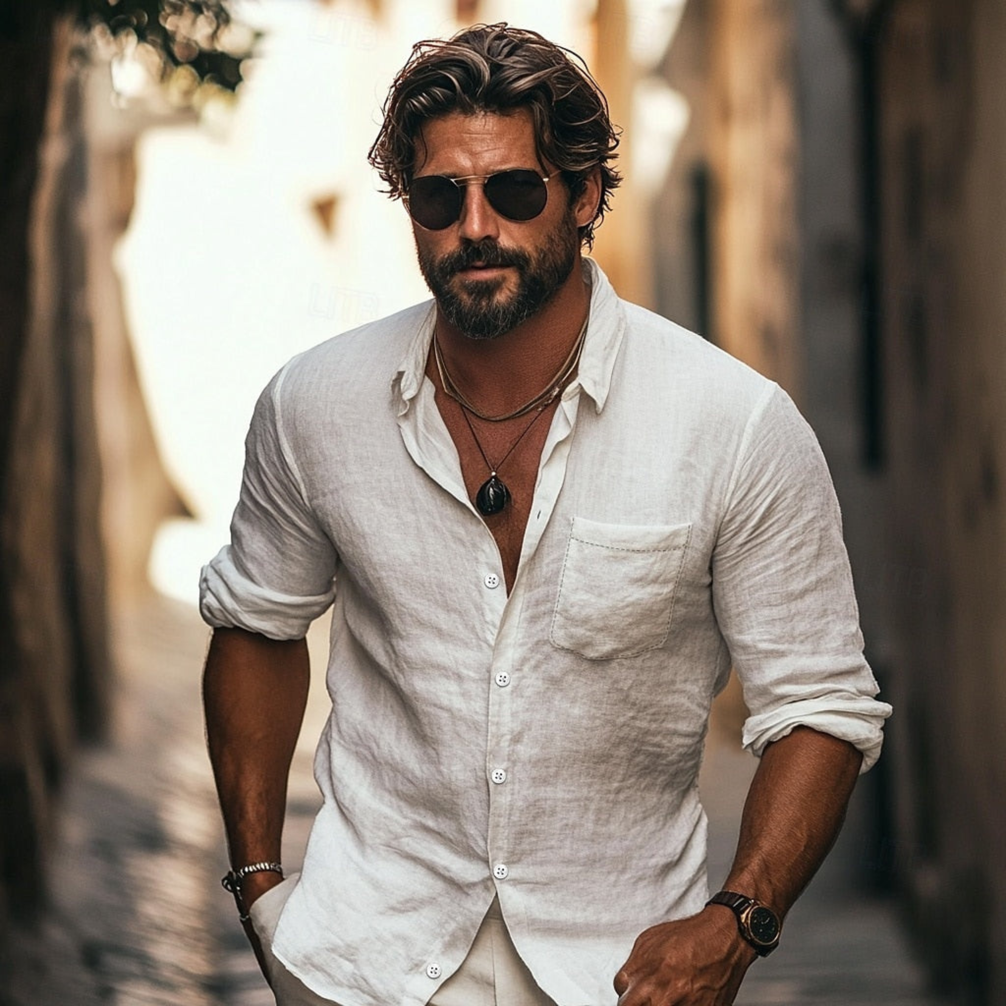 Julian Ashcroft | Premium Linen Long Sleeve Shirt for Men