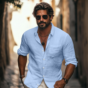 Julian Ashcroft | Premium Linen Long Sleeve Shirt for Men