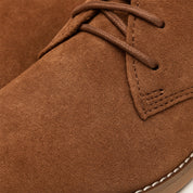 Alessandro Romano | Brown Suede Lace-Up Oxford Shoes for Men