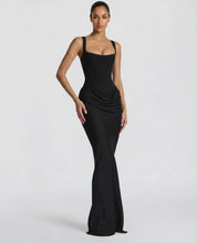 Rosie Thompson | Black Corset Maxi Dress Sleeveless